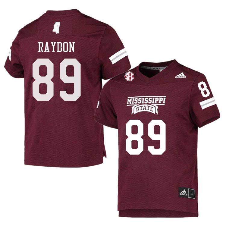 Men #89 Ben Raybon Mississippi State Bulldogs College Football Jerseys Sale-Maroon